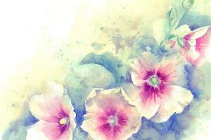 Tapeta akvarelová ilustrácia kvetov