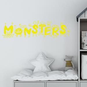 Veselá Stena Samolepka na stenu Monsters Farba: černá