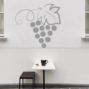 Veselá Stena Samolepka na stenu Strapec hroznového vína Farba: černá