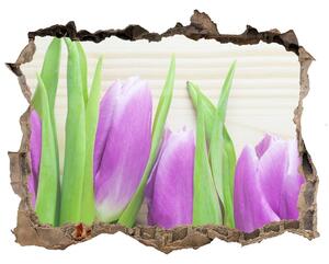 Samolepící díra nálepka Fialové tulipány nd-k-78755149