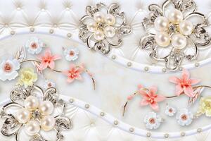 Tapeta luxusné kvetinové šperky
