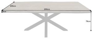 Dizajnový jedálenský stôl Massive 200 cm sivá akácia