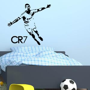 Veselá Stena Samolepka na stenu Cristiano Ronaldo Farba: černá