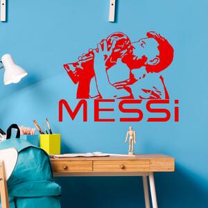 Veselá Stena Samolepka na stenu Lionel Messi pohár Farba: černá