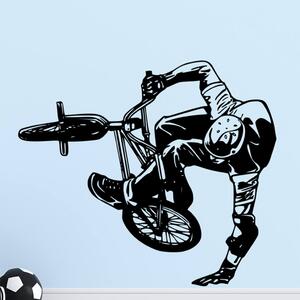 Veselá Stena Samolepka na stenu BMX Freestyle Farba: černá