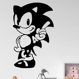 Veselá Stena Samolepka na stenu Ježko Sonic Farba: černá