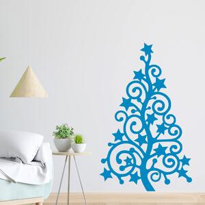 Veselá Stena Samolepka na stenu Vianočný strom hviezda Farba: černá