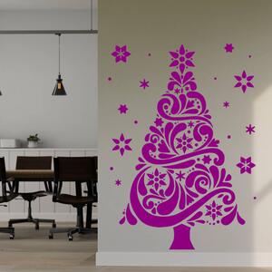 Veselá Stena Samolepka na stenu Vianočný strom Farba: černá