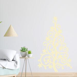 Veselá Stena Samolepka na stenu Vianočný strom hviezda Farba: černá