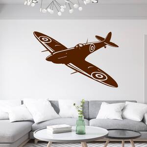 Veselá Stena Samolepka na stenu Stíhačka Supermarine Spitfire Farba: černá