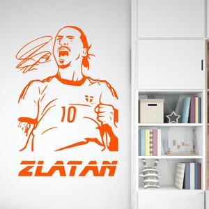 Veselá Stena Samolepka na stenu Futbalista Zlatan Ibrahimovič Farba: černá