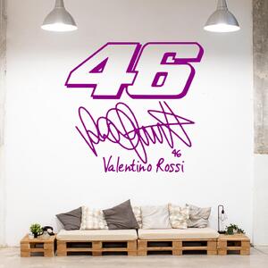 Veselá Stena Samolepka na stenu Valentino Rossi 46 Farba: černá