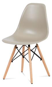 Autronic Jedálenská stolička, plast latté / masív buk / kov čierny CT-758 LAT