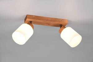 TRIO Reality R81112030 ASSAM stropné bodové svietidlo/spot 2xE14 drevo, biela