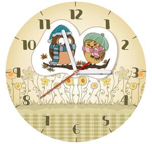 Gario Detské hodiny Sovičky s čiapkami Veľkosť: 30 x 30 cm