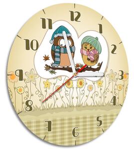 Detské hodiny Sovičky s čiapkami Rozmery: 30 x 30 cm