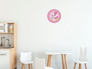 Detské hodiny Ružové motýliky Rozmery: 30 x 30 cm