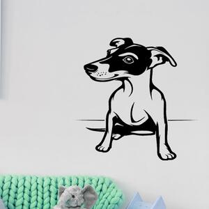 Veselá Stena Samolepka na stenu Pes Jack Russell Terrier Farba: černá