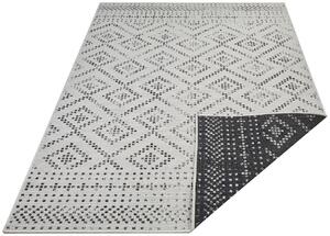Mujkoberec Original Kusový koberec Nora 105005 Black Creme – na von aj na doma - 80x150 cm
