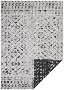 Mujkoberec Original Kusový koberec Nora 105005 Black Creme – na von aj na doma - 80x150 cm