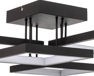 Stropné LED Sorrento 52x52 cm, čierne matné