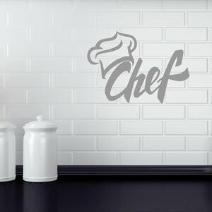 Veselá Stena Samolepka na stenu Chef Farba: černá