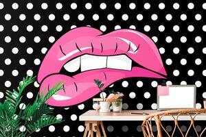 Samolepiaca tapeta pop art ružové pery