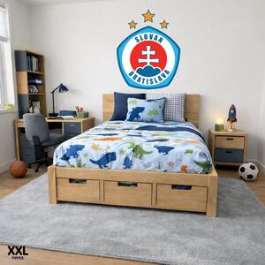 Textilná nálepka na stenu - logo "ŠK Slovan Bratislava" Veľkosť: 100 cm