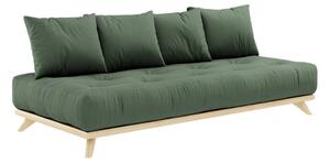 Zelená Variabilná pohovka Senza – Clear lacquered/Olive 85 × 200 × 90 cm KARUP DESIGN