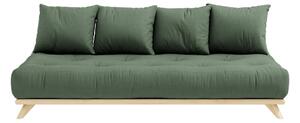 Zelená Variabilná pohovka Senza – Clear lacquered/Olive 85 × 200 × 90 cm KARUP DESIGN