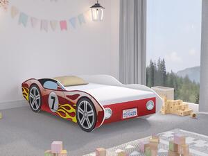 Detská posteľ Ensi 140x70 cm, Rozmer postele: 140x70, Farby: červený / biely + plameň Mirjan24 5903211042317