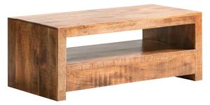 Masívny TV stolík Country z mangového dreva, lakovaný, hnedý – 115×45×55 cm