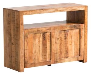 Masívna komoda Country z mangového dreva, lakovaná, hnedá – 117×45×85 cm