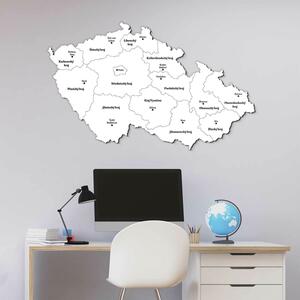 DUBLEZ | Drevená mapa krajov Česka na stenu