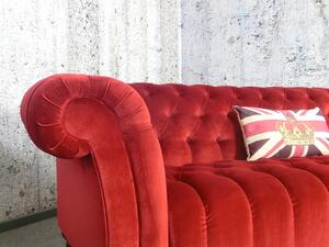 (2473) CANYON Chesterfield luxusná pohovka červená