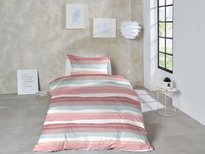 Primera Perkálová posteľná bielizeň, pruhy/ružová, 140 x 200 cm, 80 x 80 cm (140 x 200 cm, 80 x 80 cm ) (100338023)