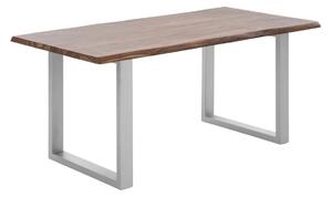 Masívny jedálenský stôl Bullwer z palisandra, lakovaný, hnedý – 140×90 cm