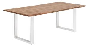 Masivní jídelní stůl Bullwer z akácie, lakovaný, hnědý – 170×90 cm