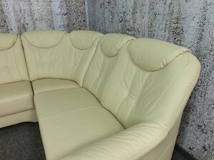(2613) SANTE rohová kožená sedačka creme