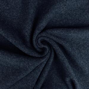 Metráž Funkčný fleece 100% Merino vlna 280g - Modrá tmavá melange