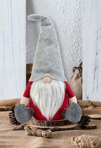 Tutumi, vianočný trpaslík 47cm 22623, šedá-červená-biela, CHR-09911