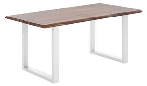 Masivní jídelní stůl Bullwer z palisandru, lakovaný, hnědý – 140×90 cm
