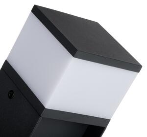 Kanlux 38763-Vonkajšia lampa s 2 zásuvkami DASTEN 1xG9/11W/230V 30 cm IP44 čierna