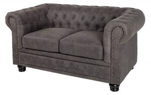(3025) INGLESE Chesterfield 2sed vintage sivá/taupé