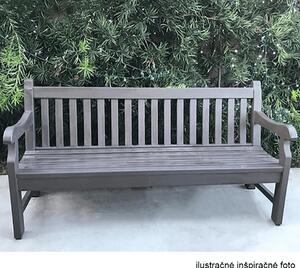 KONDELA Drevená záhradná lavička, sivá, 124 cm, KOLNA