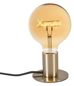 Vianočná stolná lampa zlatá vrátane LED - Facil