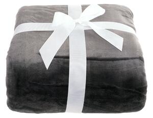 KONDELA Obojstranná baránková deka, sivohnedá taupe/biela, 150x200cm, ABELE