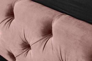 (2859) PARIS luxusná posteľ 160x200cm ružový zamat