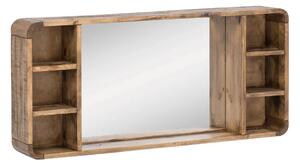 Masívne kúpeľňové zrkadlo Dingle II z recyklovanej borovice, lakované, prírodné – 130×60 cm