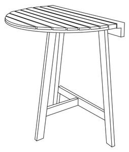 ZÁHRADNÝ STÔL, drevo, 60/34,5/71 cm Prestige Home - Online Only záhrada, Online Only